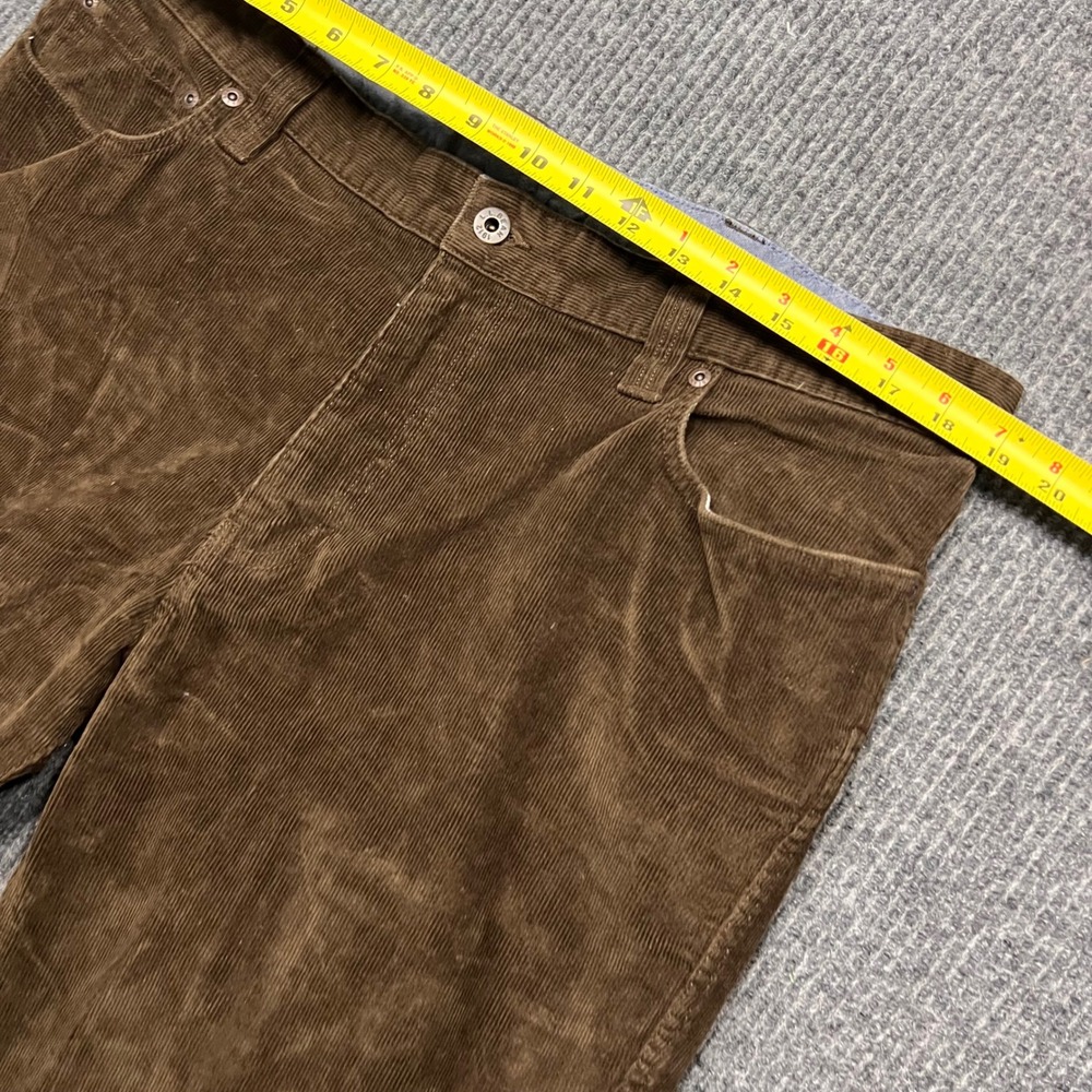 LL Bean Standard Fit Corduroy Pants Mens 38x30 Brown Stretch Straight Leg - Picture 6 of 8
